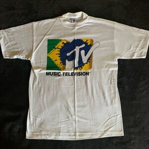 Vintage 90s MTV Brazil logo silkscreen T-shirt